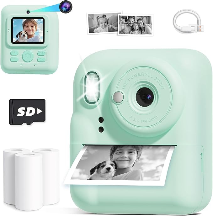 Seckton Kids Camera Instant Print, Upgrade Selfie Digital Camera for Kids, Christmas Birthday Gif... | Amazon (US)