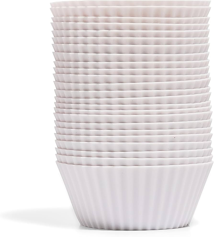 The Silicone Kitchen Reusable Silicone Baking Cups, Non-Toxic, BPA Free, Dishwasher Safe, Regular... | Amazon (US)