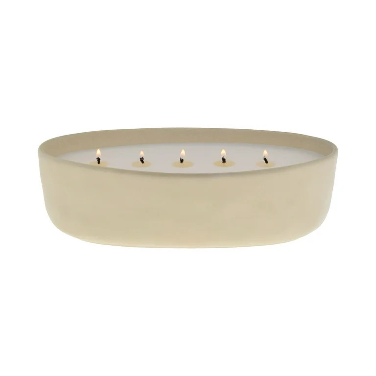 Better Homes and Gardens 5-Wick 40.5 oz Ceramic Candle, Red Lava & Citrus, Beige | Walmart (US)
