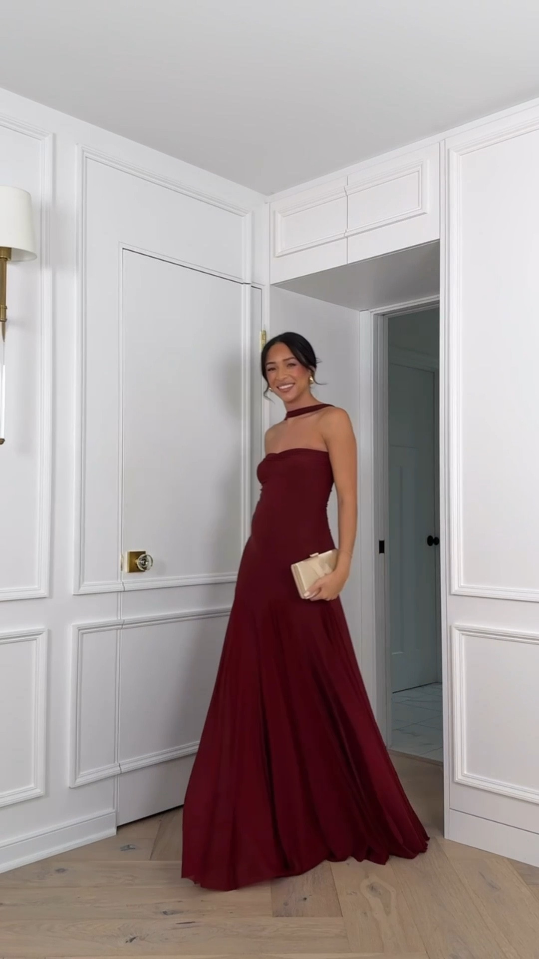 deme burgundy dress nenaevans on LTK Berta burgundy