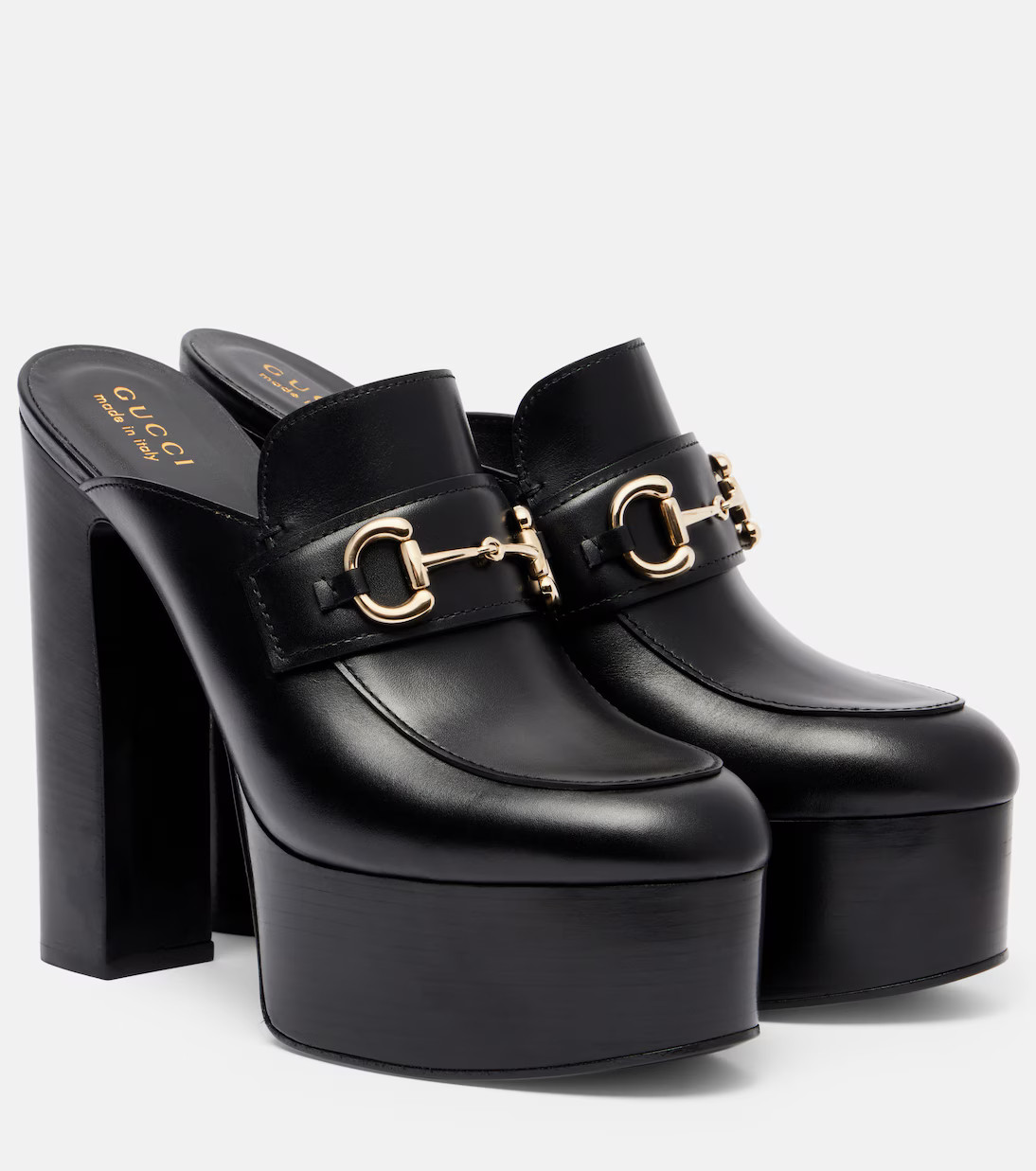 Horsebit leather platform mules | Mytheresa (UK)
