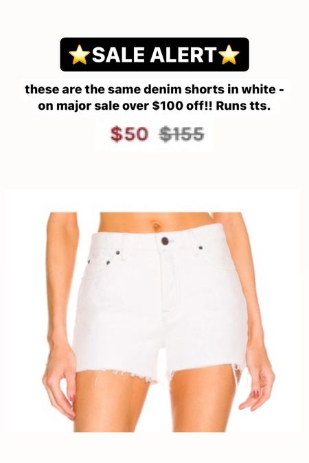 Revolve denim white shorts on sale - they run tts

#LTKunder50 #LTKstyletip #LTKunder100