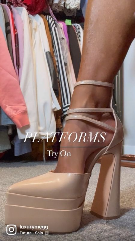 Easier than you think to walk in! 
Platform heels 
Nude heels 
Strappy heels 
Trending heels 
Amazon fashion 