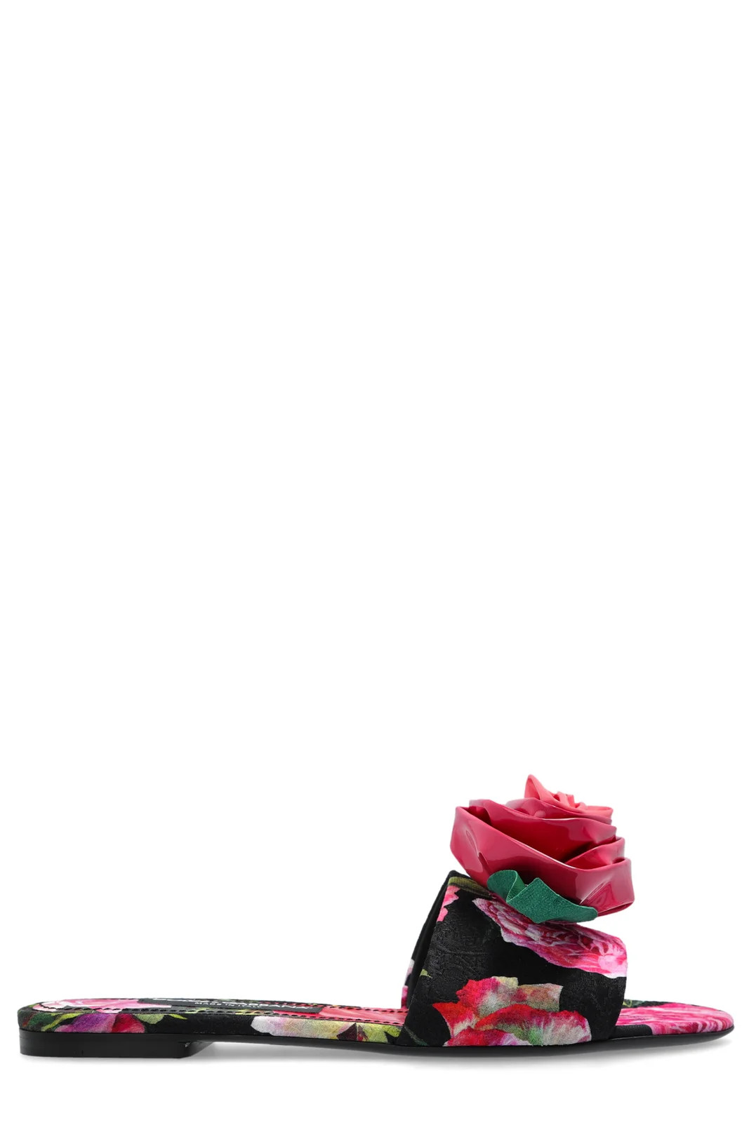 Dolce & Gabbana Floral Detailed Slip-On Slides | Cettire Global