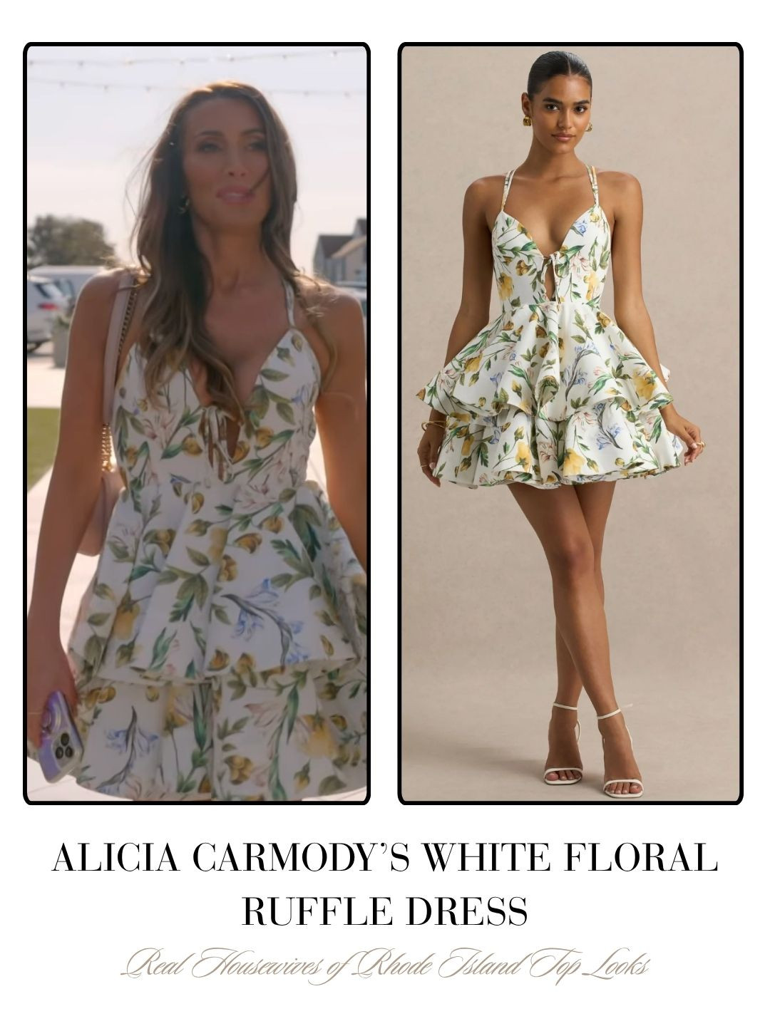 Alicia Carmody's Floral Ruffled Tiered Dress 

 
