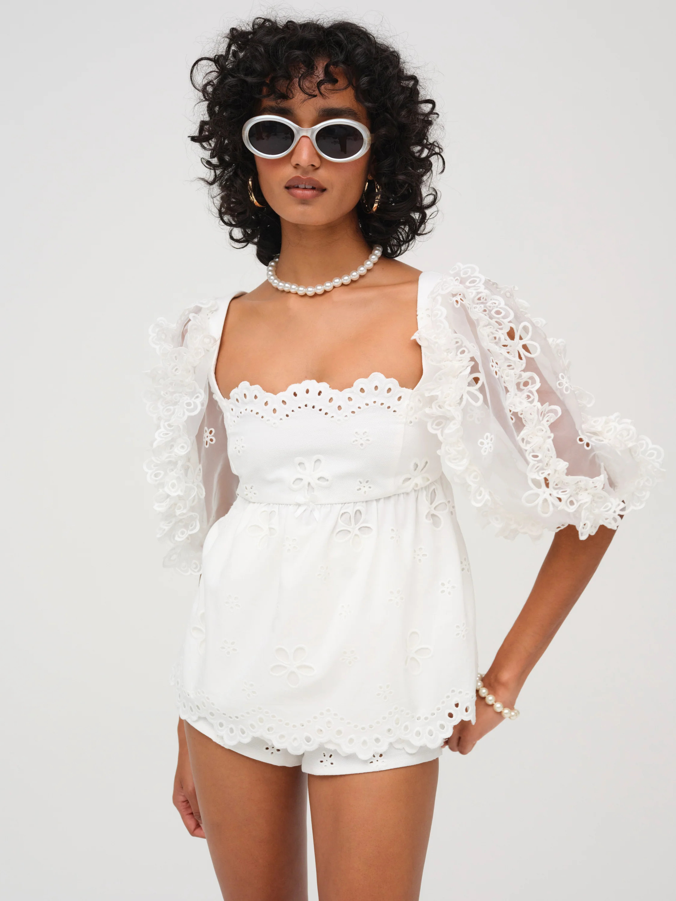 Daisy Eyelet Top | For Love & Lemons