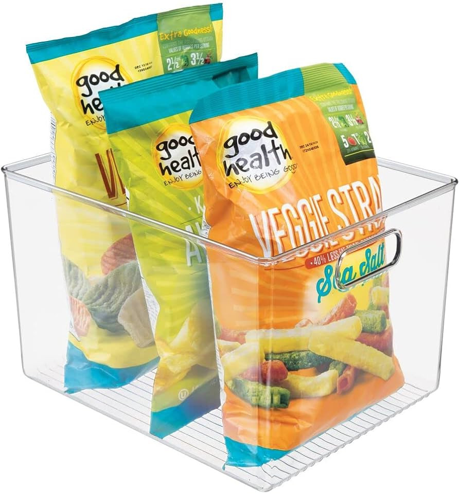 mDesign Plastic Storage Organizer Container Bin for Kitchen Organization in Pantry, Cabinet, Counter | Amazon (US)