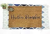 Hey there Pumpkin doormat | Cute Fall Doormat | Cute Pumpkin doormat by BeaWOODtiful | Amazon (US)