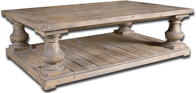 Uttermost Stratford Rustic Cocktail Table, Stony Gray Wash | Amazon (US)