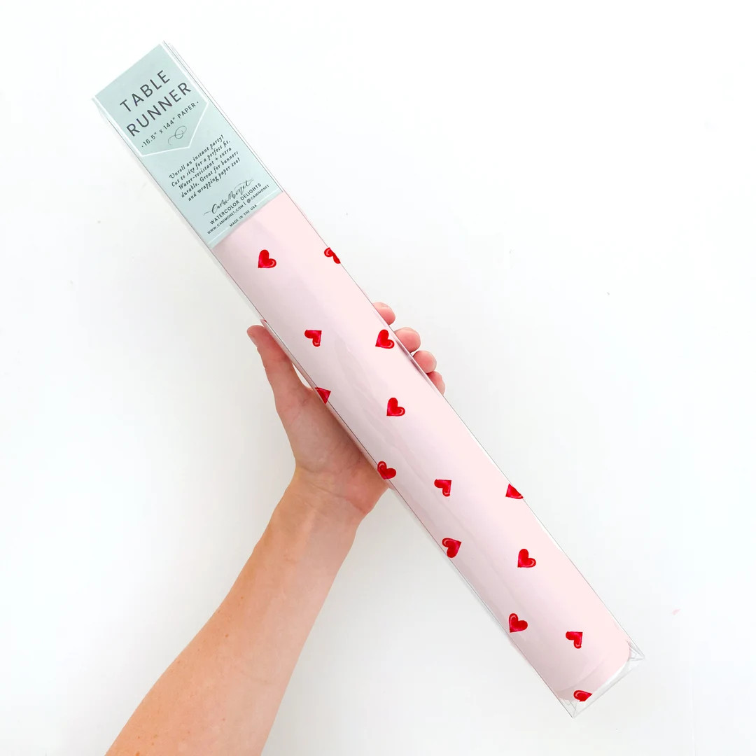 Ditsy Hearts Table Runner Valentine's Day Table Runner Red and Pink Table Runner Hearts Table Run... | Etsy (US)