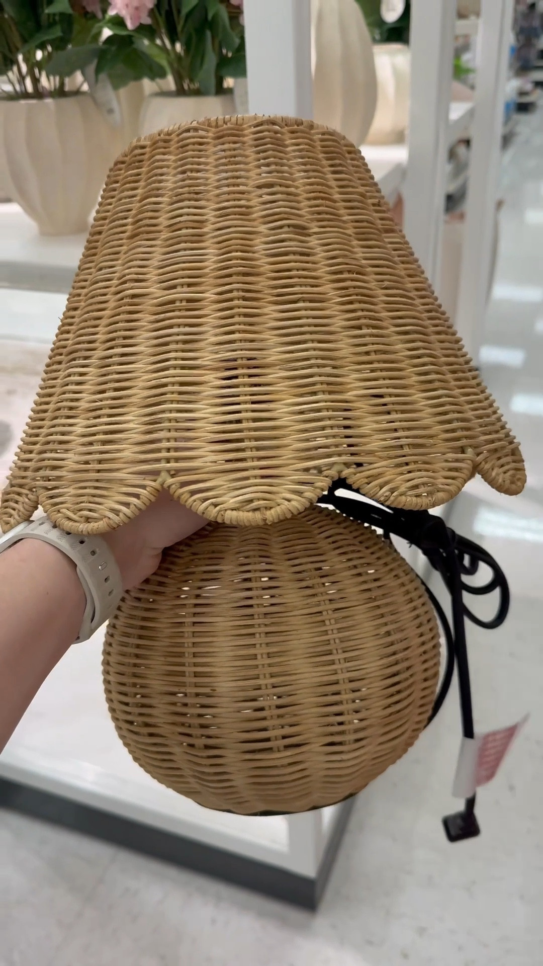 I didn’t think much of this online but it is SO CUTE in person!! If I had a daughter or a beach house this would’ve come home with me! Scalloped lamp, wicker lamp, Target finds 

#LTKFindsUnder100 #LTKHome #LTKWatchNow