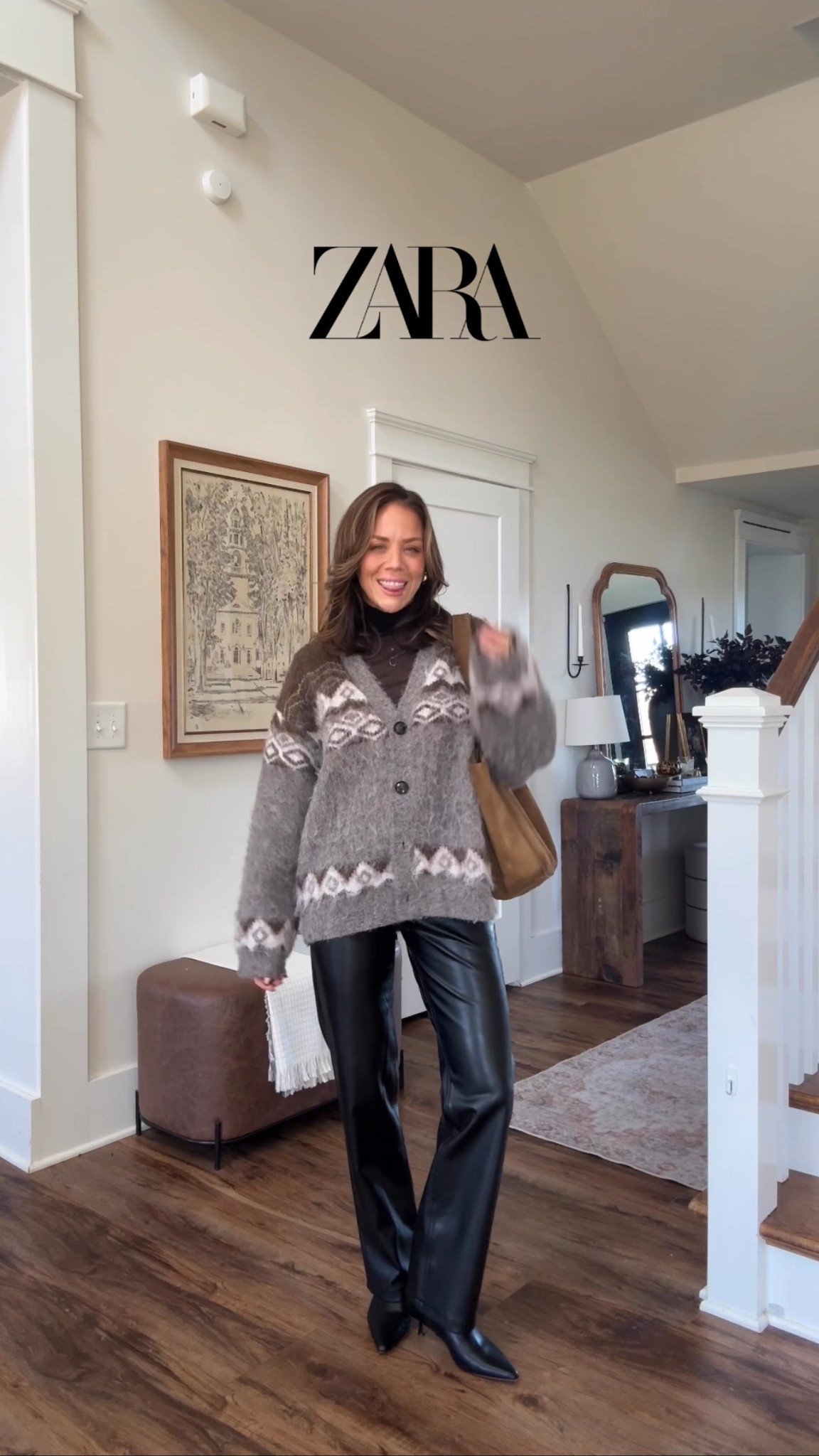 Zara holiday cozy look! Faux leather pants from Abercrombie 

#LTKFindsUnder100 #LTKStyleTip #LTKFindsUnder50