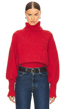 GRLFRND Elya Turtleneck Sweater in Red from Revolve.com | Revolve Clothing (Global)