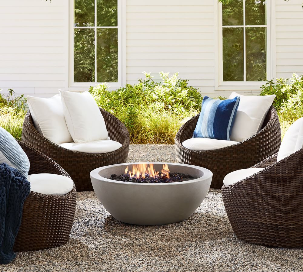 Torrey All-Weather Wicker Papasan Swivel Chair | Pottery Barn (US)