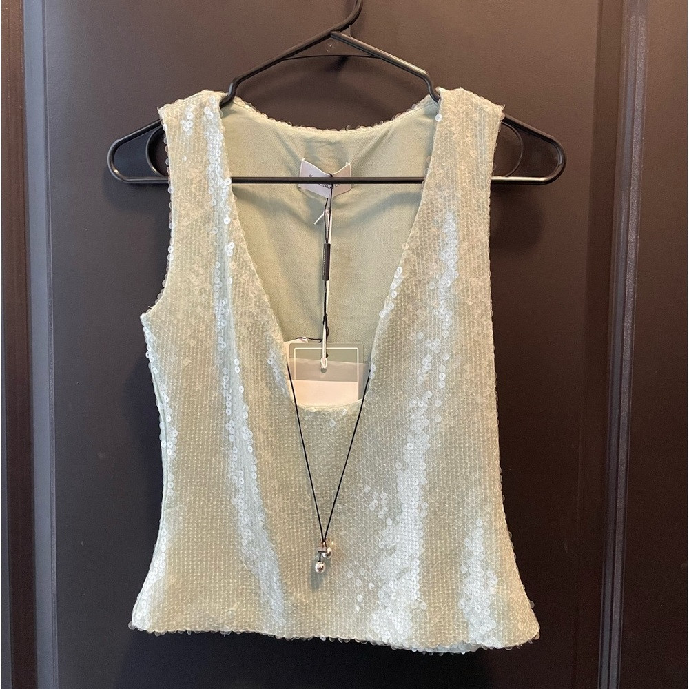 16Arlington Solaria Sleeveless Top in Ice Sequin | Poshmark