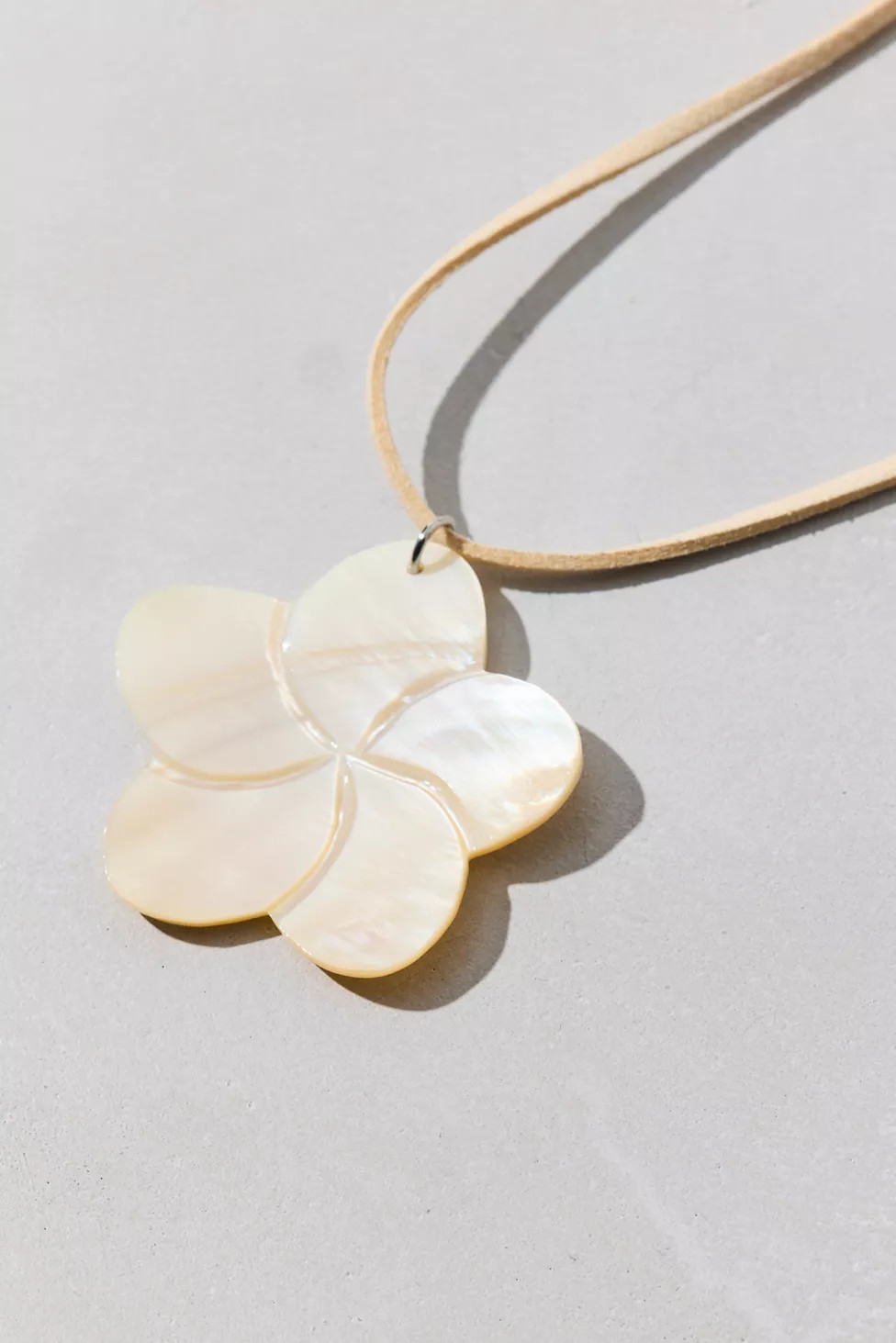 Bloom Flower Charm Suede Corded Necklace | Urban Outfitters (US and RoW)
