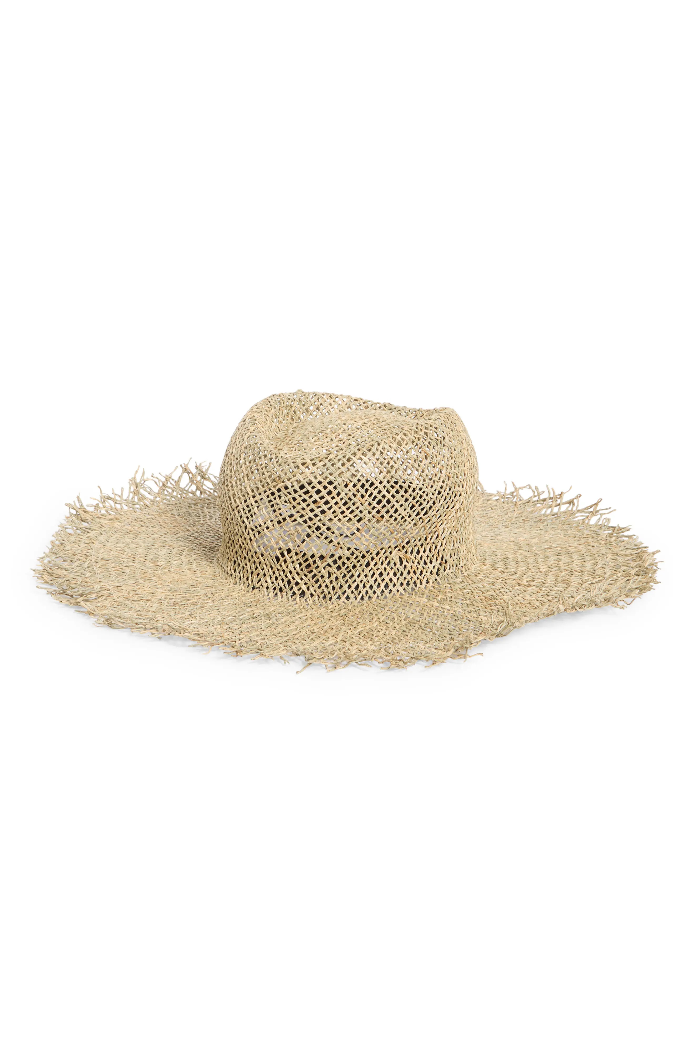 Seagrass Raw Edge Straw Hat (Women) | Nordstrom | Nordstrom