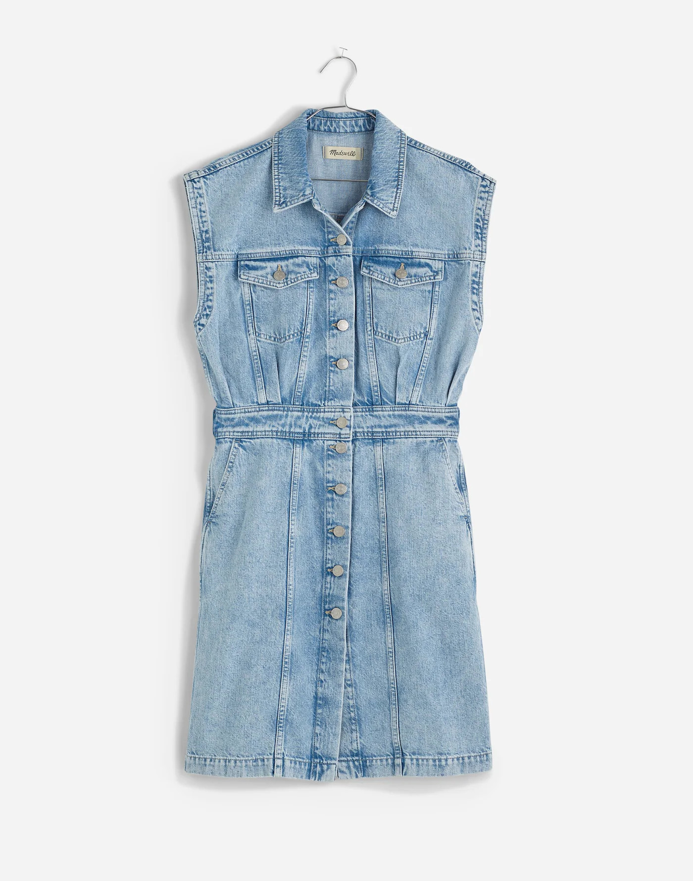 Denim Cap-Sleeve Shirtdress in Aquino Wash | Madewell
