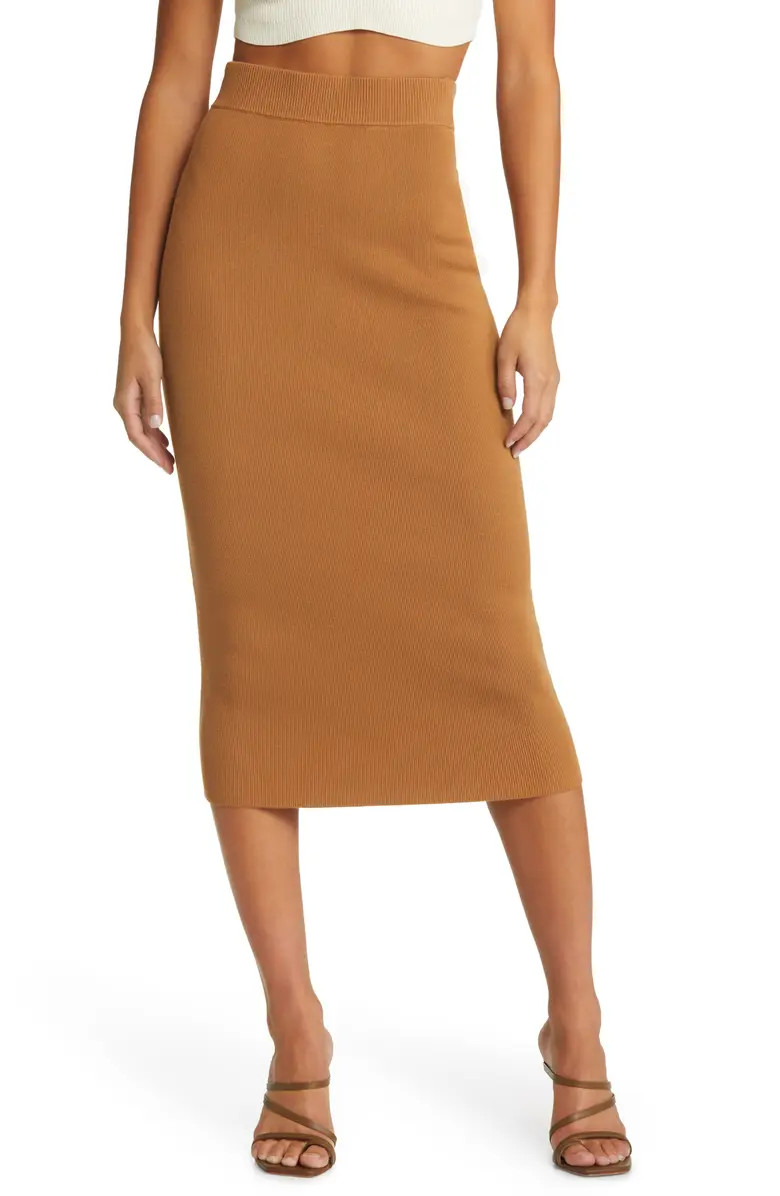 Open Edit Knit Midi Skirt | Nordstrom | Nordstrom