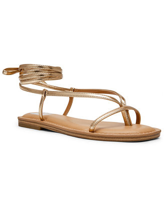 DV Dolce Vita Women's Jipsy Strappy Lace-Up Gladiator Flat Sandals - Macy's | Macy's