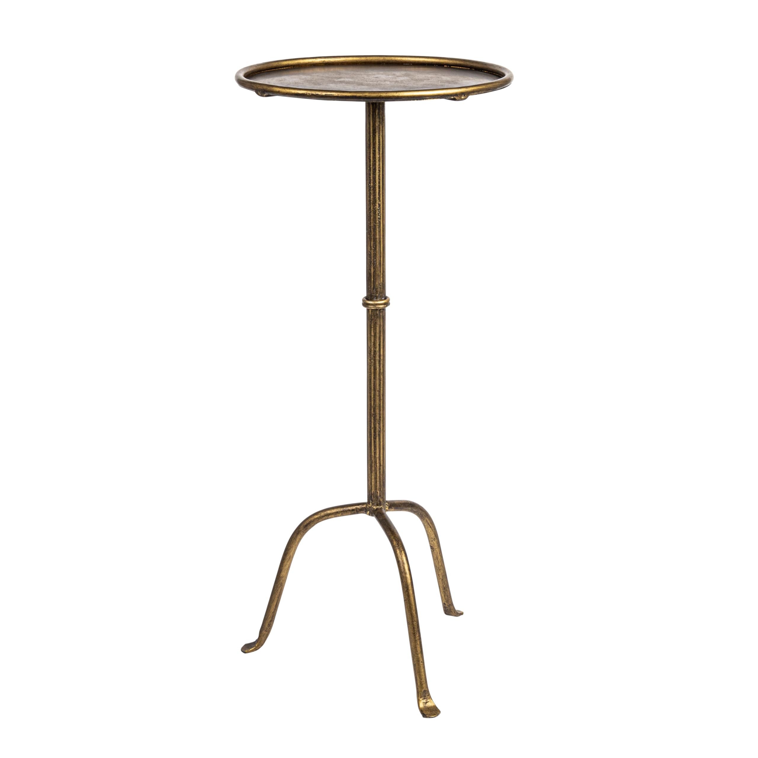Creative Co-Op Metal Cocktail, Antique Brass Martini Table | Amazon (US)