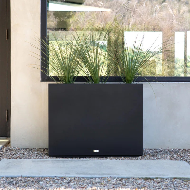 Metallic Series Galvanized Powder-Coated Steel Planter Box | Wayfair North America