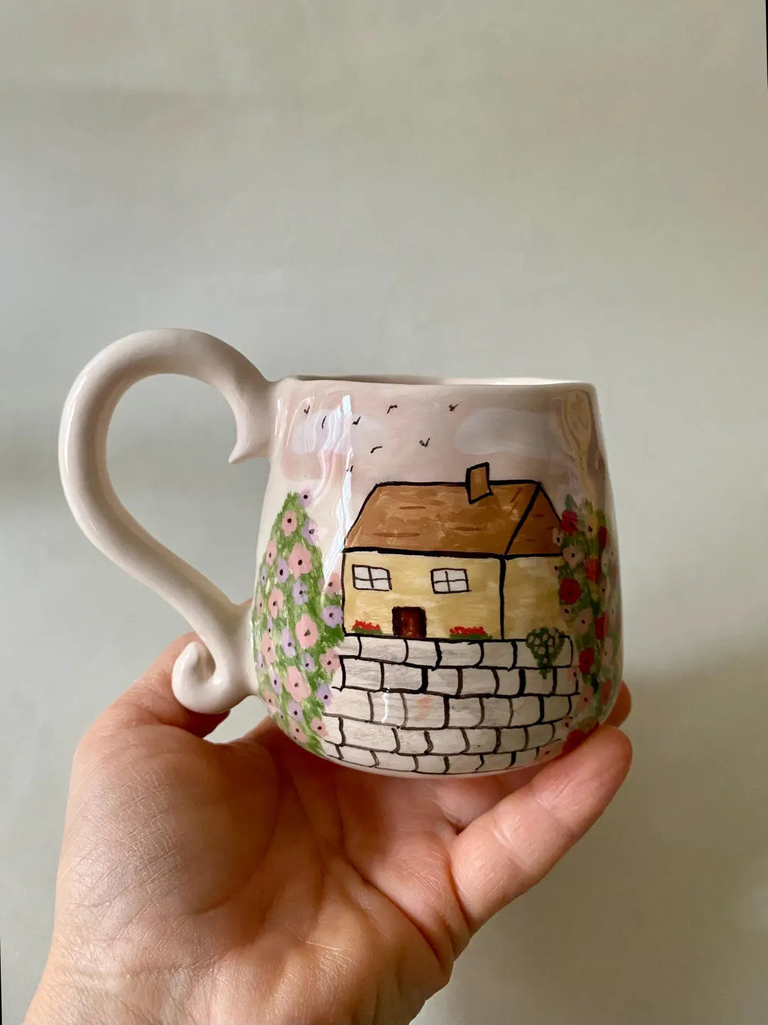 Handmade Ceramic Coffee Mug: Home Mug, Illustration | Etsy (US)