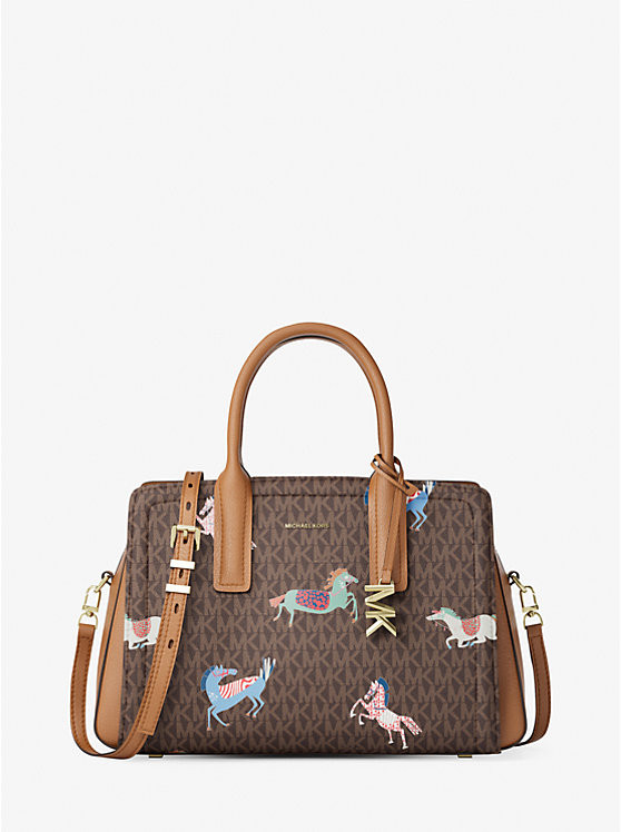 Laila Medium Signature Logo Satchel | Michael Kors US