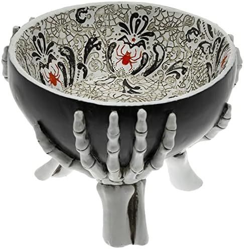 Boston International Spooky Halloween Candy Bowl, 8 x 6-Inches, Spiderwebs and Skeleton Hands : A... | Amazon (CA)