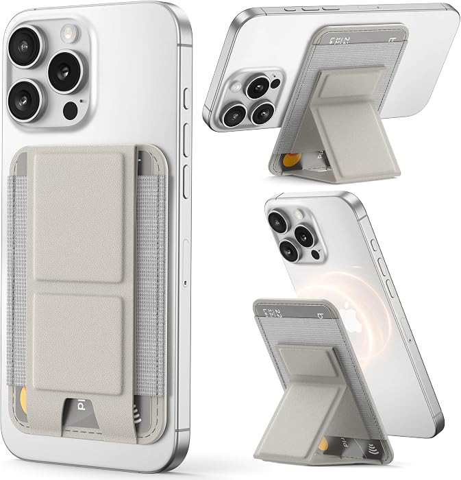 Magnetic Phone Wallet with Angle Adjustable Stand, Leather Card Holder for iPhone 16/15/14/13/12 ... | Amazon (US)