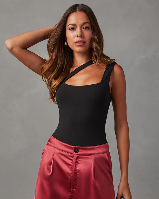 Saison Cutout One Shoulder Knit Bodysuit | VICI