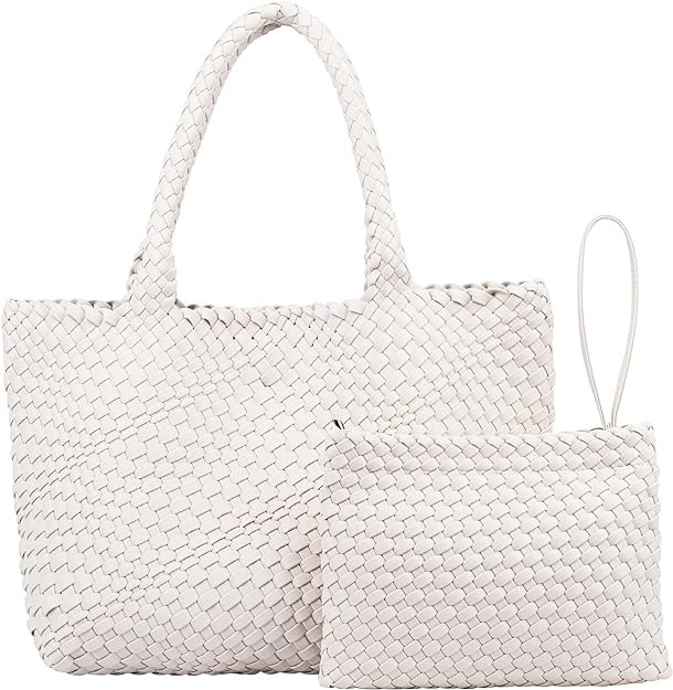 LEMONEYE Women's PU Hand woven Handbag Shoulder Bag Fashion Belt Wallet Suitable for Work Shoppin... | Amazon (US)