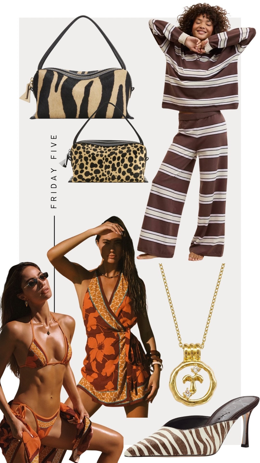 Friday Five: 
1. L*Space Cocobolo
2. Aerie Sweater Set
3. Sam Edleman Heels
4. The M Zodiac Necklace (on my shopmy) 
5. Verafied Cafe Mini Bag (on my shopmy)

#LTKootd