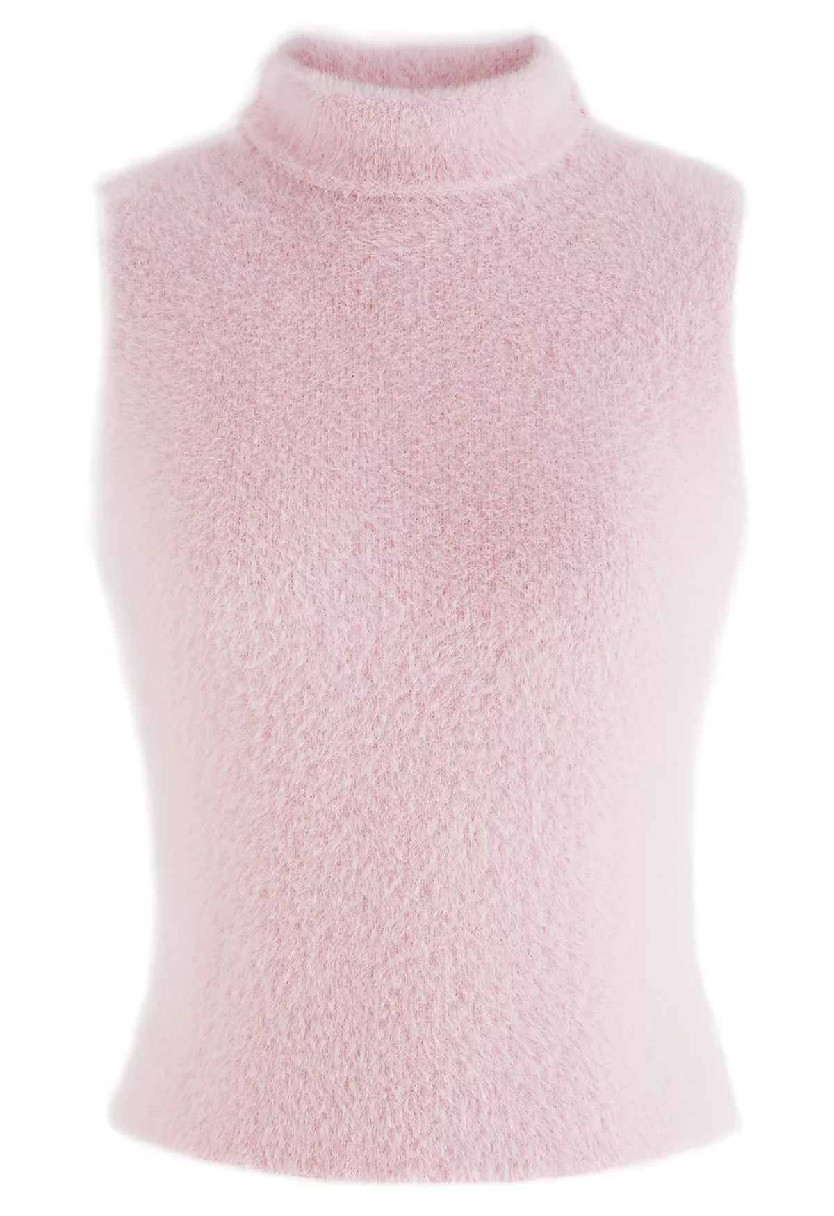 Cable Knit Highneck Tank- Vintage Pink – Vogue Society