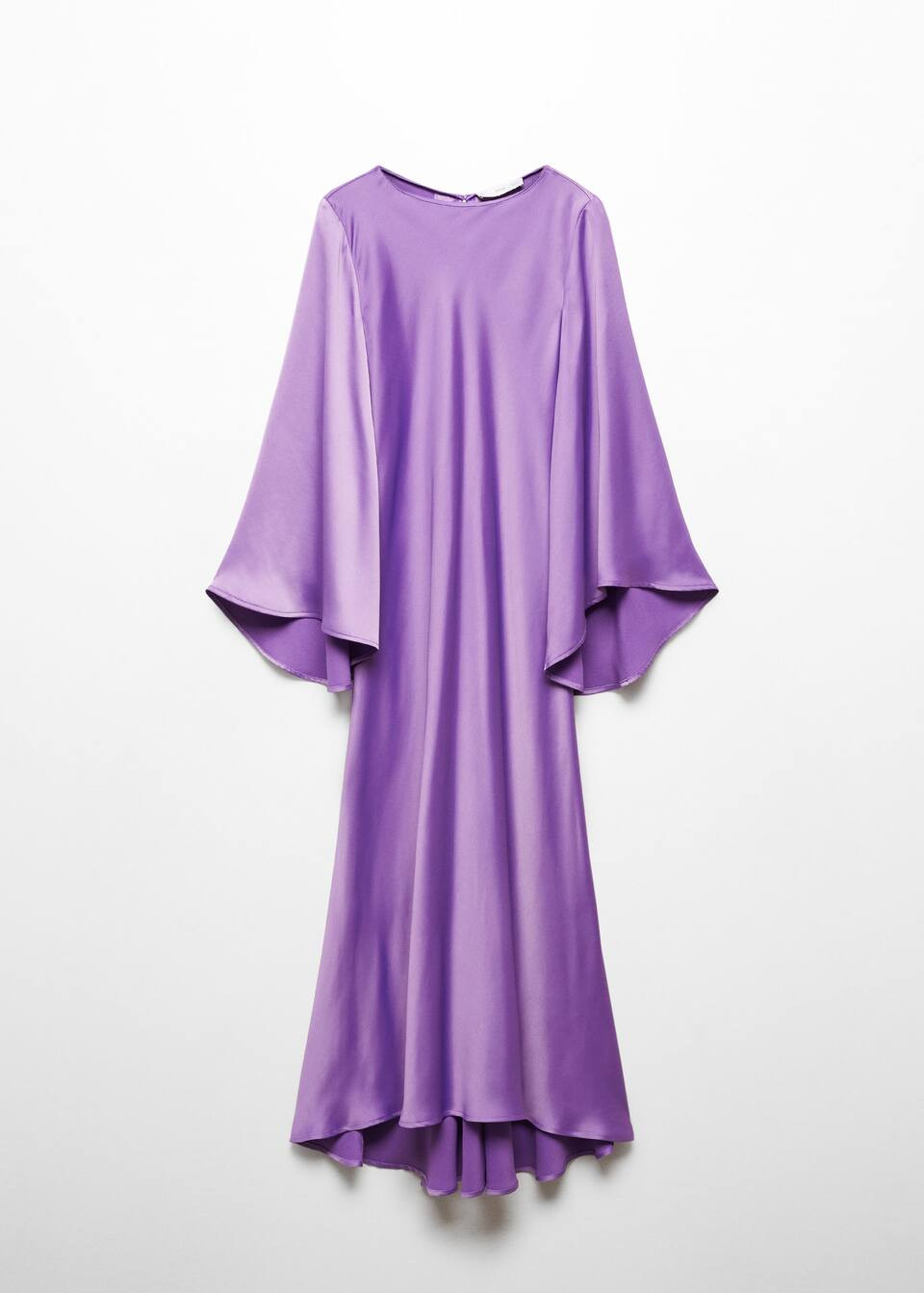 Flared-sleeve satin dress -  Women | Mango USA | MANGO (US)