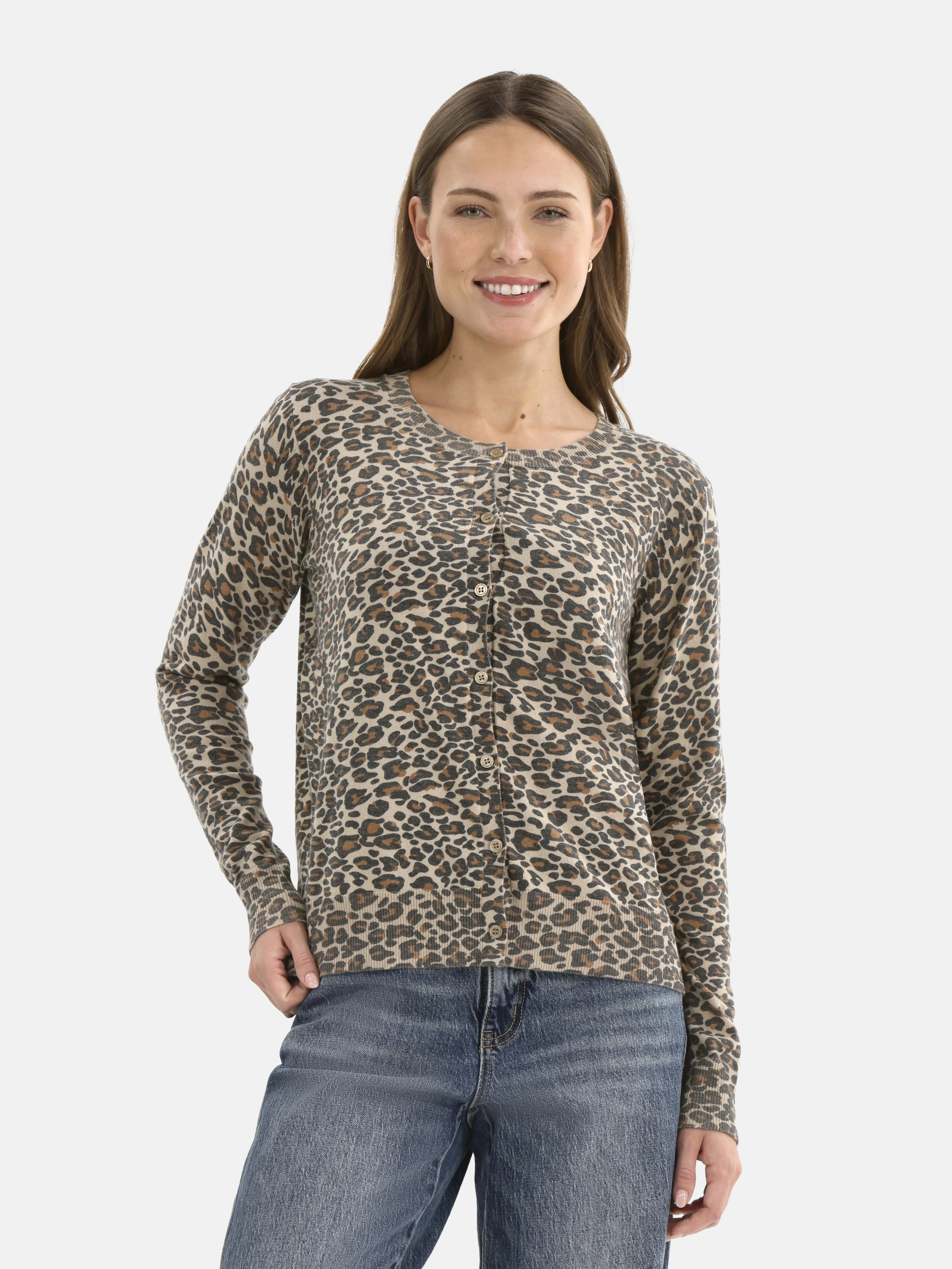 Time and Tru Women’s Fine Gauge Button Front Cardigan, Size XS-3XL | Walmart (US)