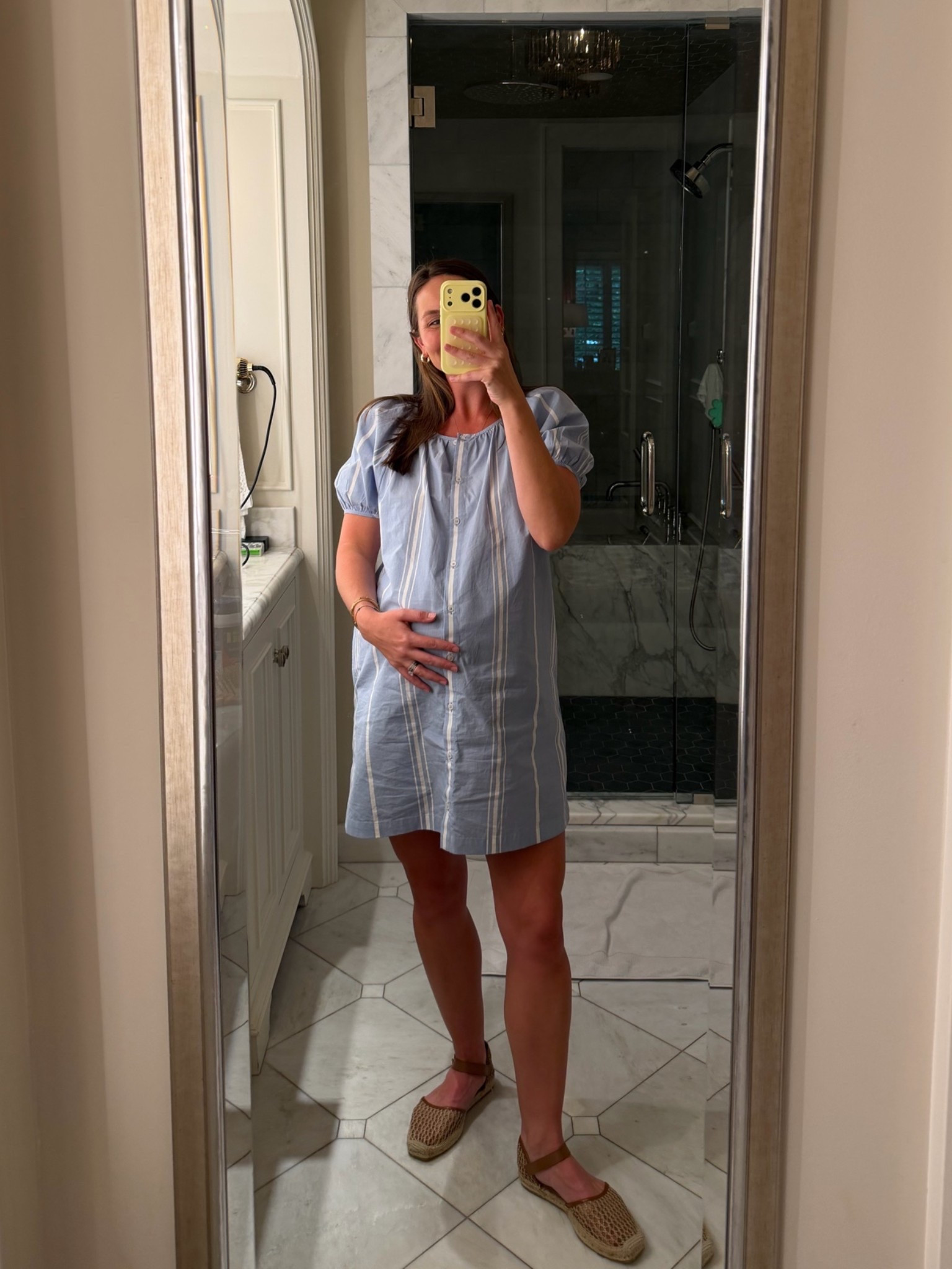 It’s dress season both bc of this heat & bc it’s all that fits the bump these days😂😅 love this easy option from @jcrew !! Wearing a small.

#LTKootd #LTKBump #LTKSeasonal