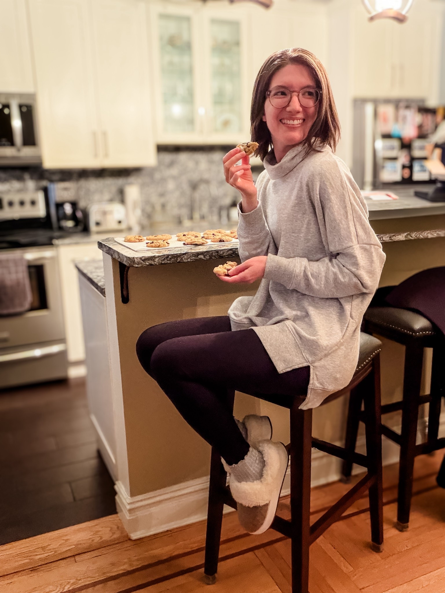 Turtleneck sweatshirt: TTS
Fleece lined leggings: TTS
Allbirds slippers: size up 1/2 size. Use code LIZLOVES for a discount #allbirdspartner @allbirds 

#LTKHome #LTKselfcare #LTKdayinmylife