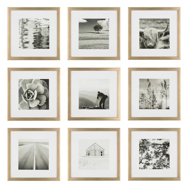 Instapoints 8 x 8 Brown Gallery Wall Frame 9 Count | Walmart (US)
