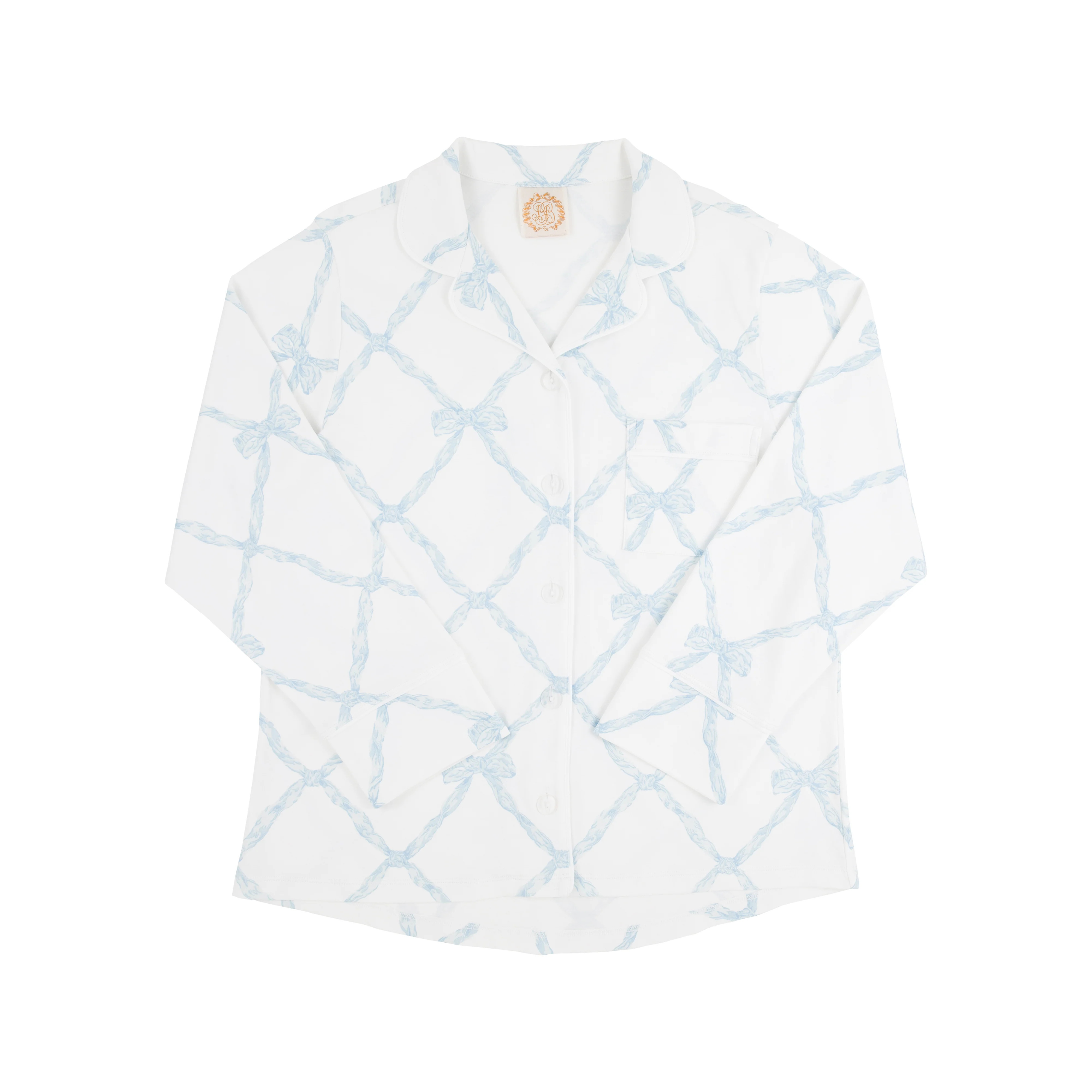 Let Me Lounge Long Sleeve Top (Women's) - Buckhead Blue Belle Meade Bow | The Beaufort Bonnet Company