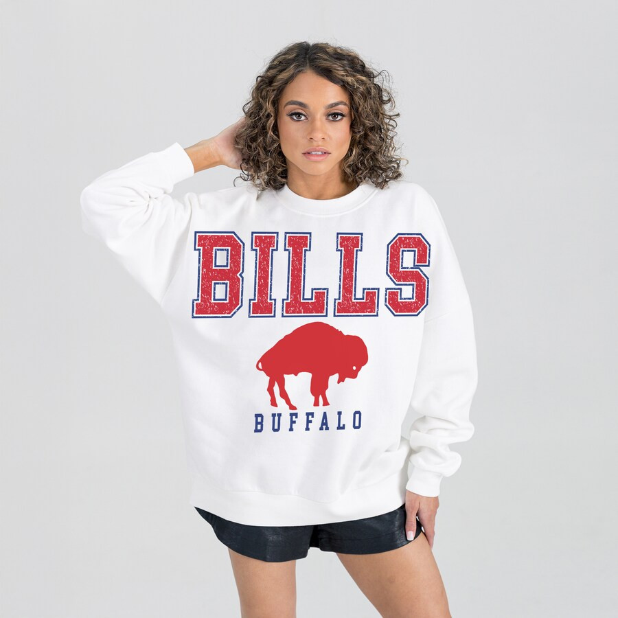 Buffalo Bills Gameday Couture Women's Classic Sunday Drives Oversized Premium Fleece Pullover Swe... | Fanatics