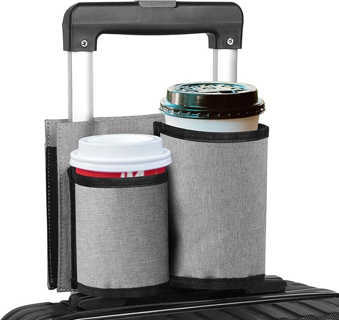 Accmor Luggage Travel Cup Holder, Free Hand Suitcase Drinks Beverage Holder, Universal Luggage Cu... | Amazon (US)