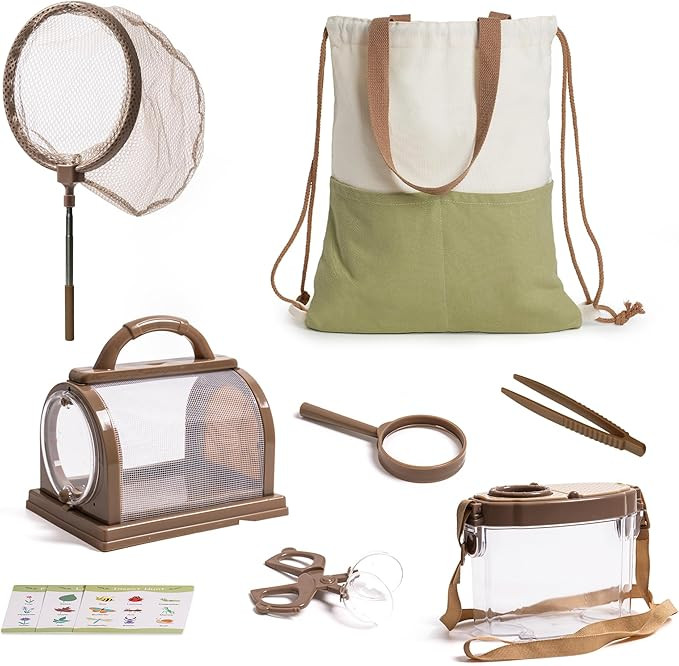 ROBOTIME Kids Explorer Kit,Bug Catcher Kit for Kids, Outdoor Exploration Set Camping Gear for Kid... | Amazon (US)