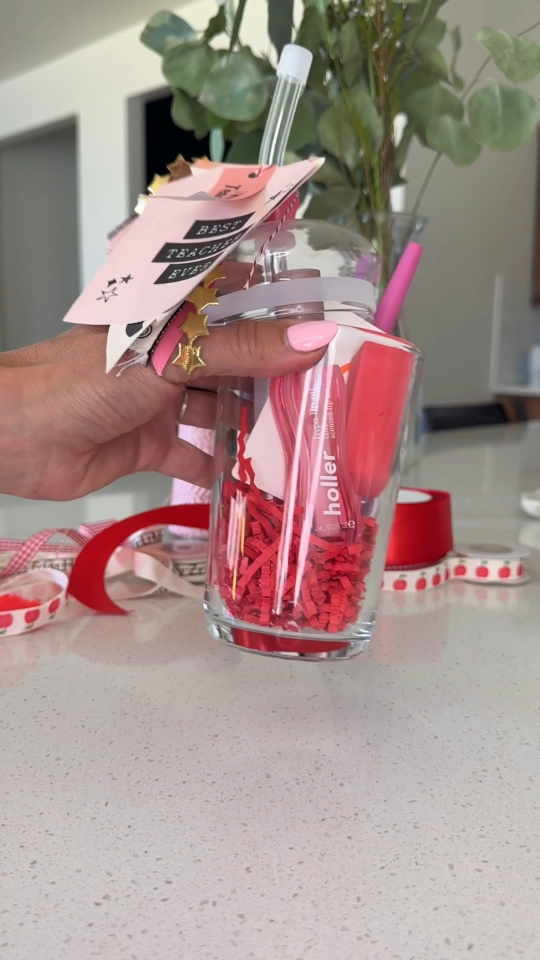part 3 of 6 🍎 a cute cup + goodies inside = the combo that never misses ✨ save this series, we’re not doing boring gifts this year 🤍 #teachergifts