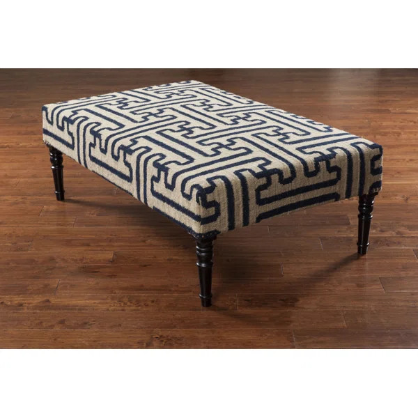Dicey 52" Rectangle Geometric Pouf Ottoman | Wayfair North America