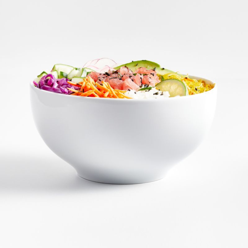 Aspen Coupe White Ceramic Salad Bowl + Reviews | Crate & Barrel | Crate & Barrel