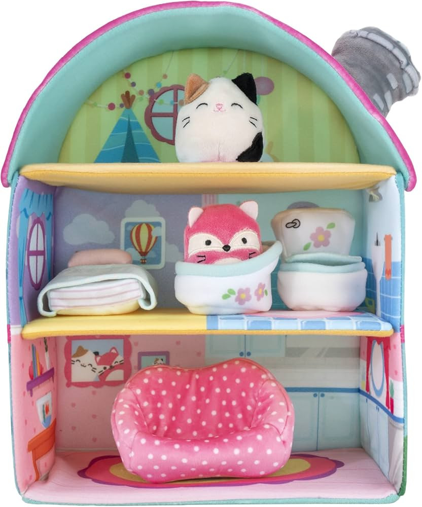 Squishville by Squishmallow Fifi’s Cottage Townhouse, 2” Blair and Fifi Soft Mini-Squishmallo... | Amazon (US)