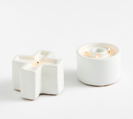 XO Ceramic Candle Set - Incense & Fig Leaf | Pottery Barn (US)
