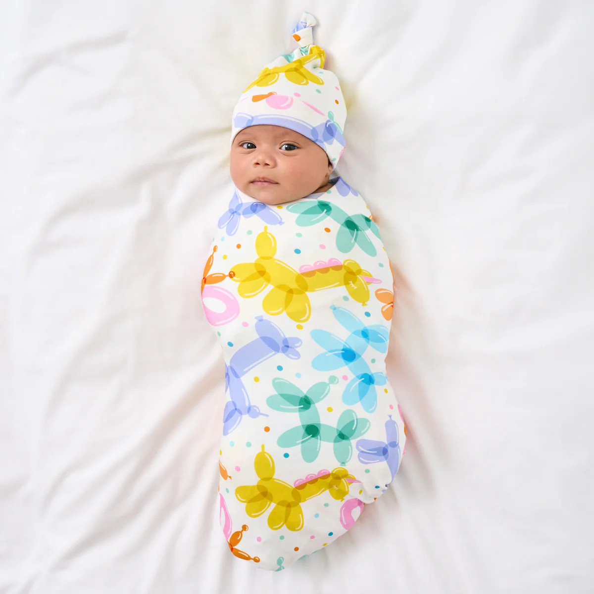 Balloon Bash Swaddle & Hat Set | Little Sleepies