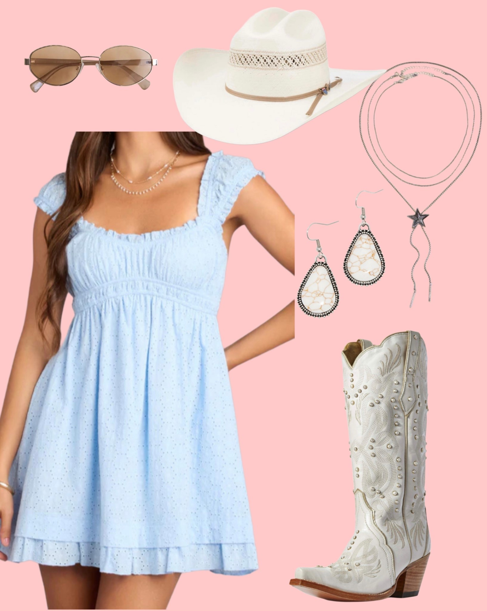Need this whole fit! Dress is adorable and love the studded western boot! 

#LTKFestival #LTKSeasonal #LTKootd